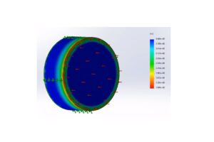 Finite Element Analysis (FEA) modeling synthetic sapphire